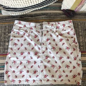 BDG Urban Outfitters Floral Denim Skirt